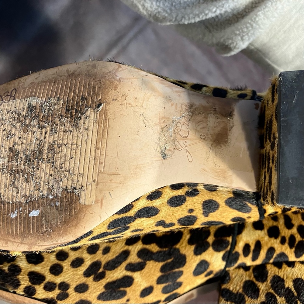 J Crew‎ Sadie Ankle Boots in Leopard Calf Hair Womens Size 8 K0043 Mobwife - Picture 14 of 14